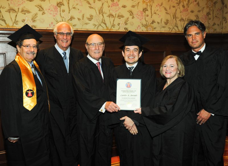 Academic graduation recognition moment